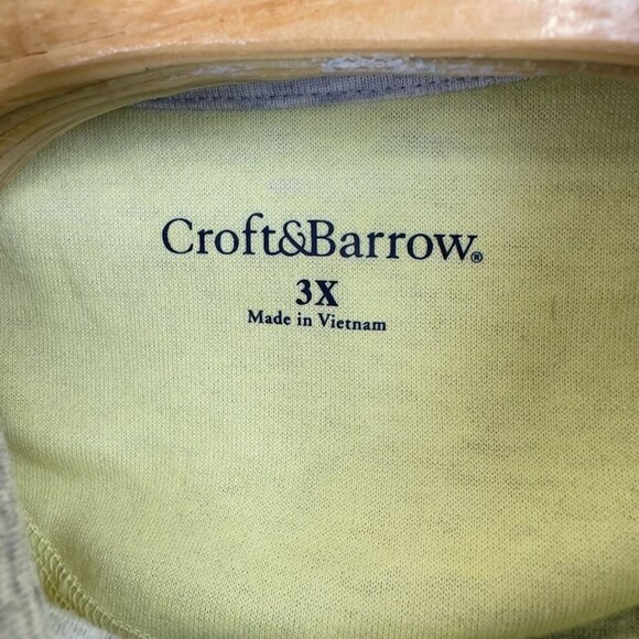 Croft & Barrow Pullover Sweatshirt Womens 3X Mellow Green 1/4 Zip Lightweight - Picture 3 of 9